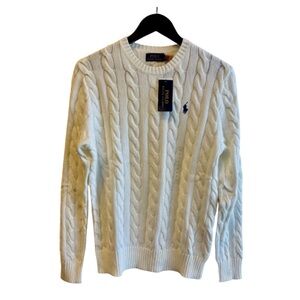 Polo by Ralph Lauren Cream Cable Knit Sweater